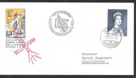 Raketenpost SF 61.5lL Bellinzona 5.11.1961 Vignette ab FL