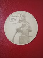 4x alter Bierdeckel Feldschlösschen Ritterin Frau