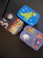 3 Brotdosen mit Fächern Mario, Paw Patrol und Dino Set