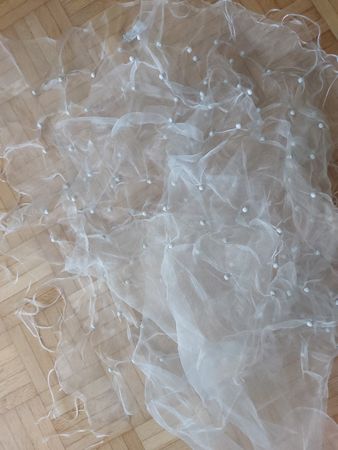 Airmaddy Schal mit Perlen, neuwertig, Sommer Deko