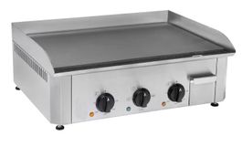 Elektrische Grillplatte, Edelstahl, 62 x 45 x 19 cm, 3500 W