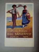 Zürich Sängerfest 1905 Motiv Landwirtschaft Bauern Paar