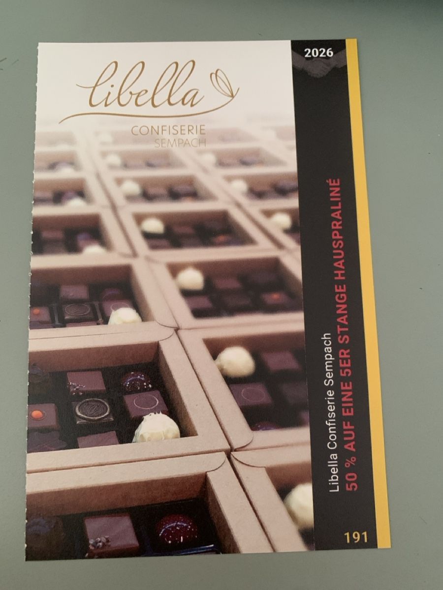 Gutscheine: 50% auf Stange Hauspraline, Libella Sursee – Neu und originalverpackt aus Attelwil von TaraLee