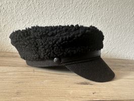 Schwarze Teddy Mütze Hut Baker Boy Cap