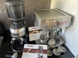 Kaffee- Espresso- Maschine Turmix Siebträger mit Kaffeemühle