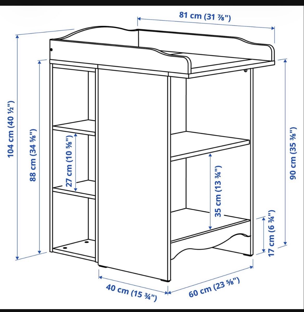 Ikea Fasciatoi & Accessori: Wickeltisch Ikea + 2 Regale – Usato da Saland venduto da Francyherrera 1