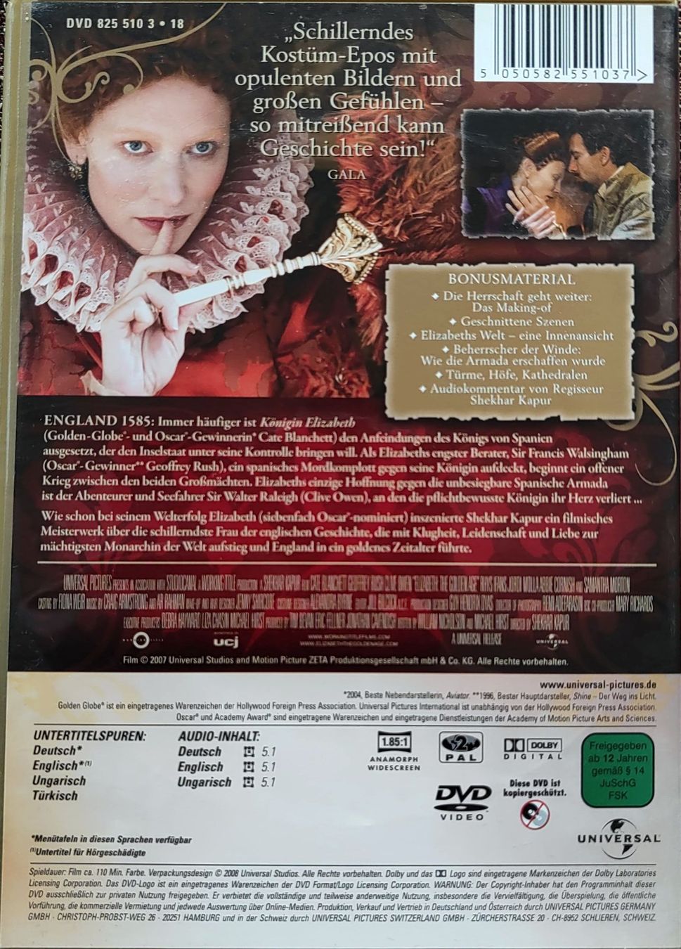 Alle DVDs: Elizabeth - das goldene Königreich – Gebraucht aus Burg AG von Franklin5736 1