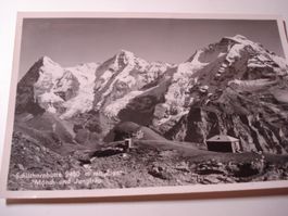 PK Schilthornhütte. mit Eiger, Mönch + Jungfrau, um 1950
