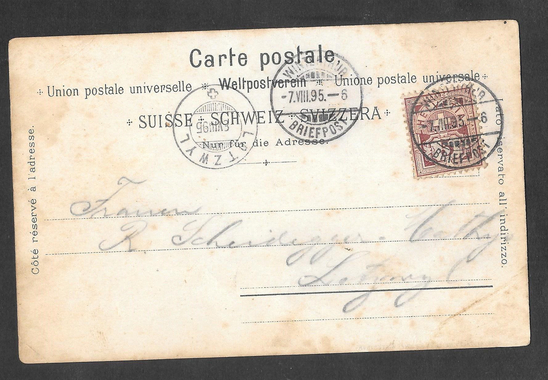 Cartoline postali: Winterthur Eidgenössisches Schützenfest 1895 – Usato da Olten venduto da clotaldi 1