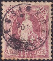 71A mit Zwergstempel ESSIKOFEN (SO) seltener Stempel !