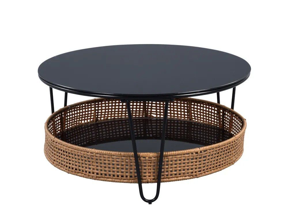 Tavoli: Couchtisch mit Rattan – Nuovo e nell'imballaggio originale da Winterthur venduto da aredo