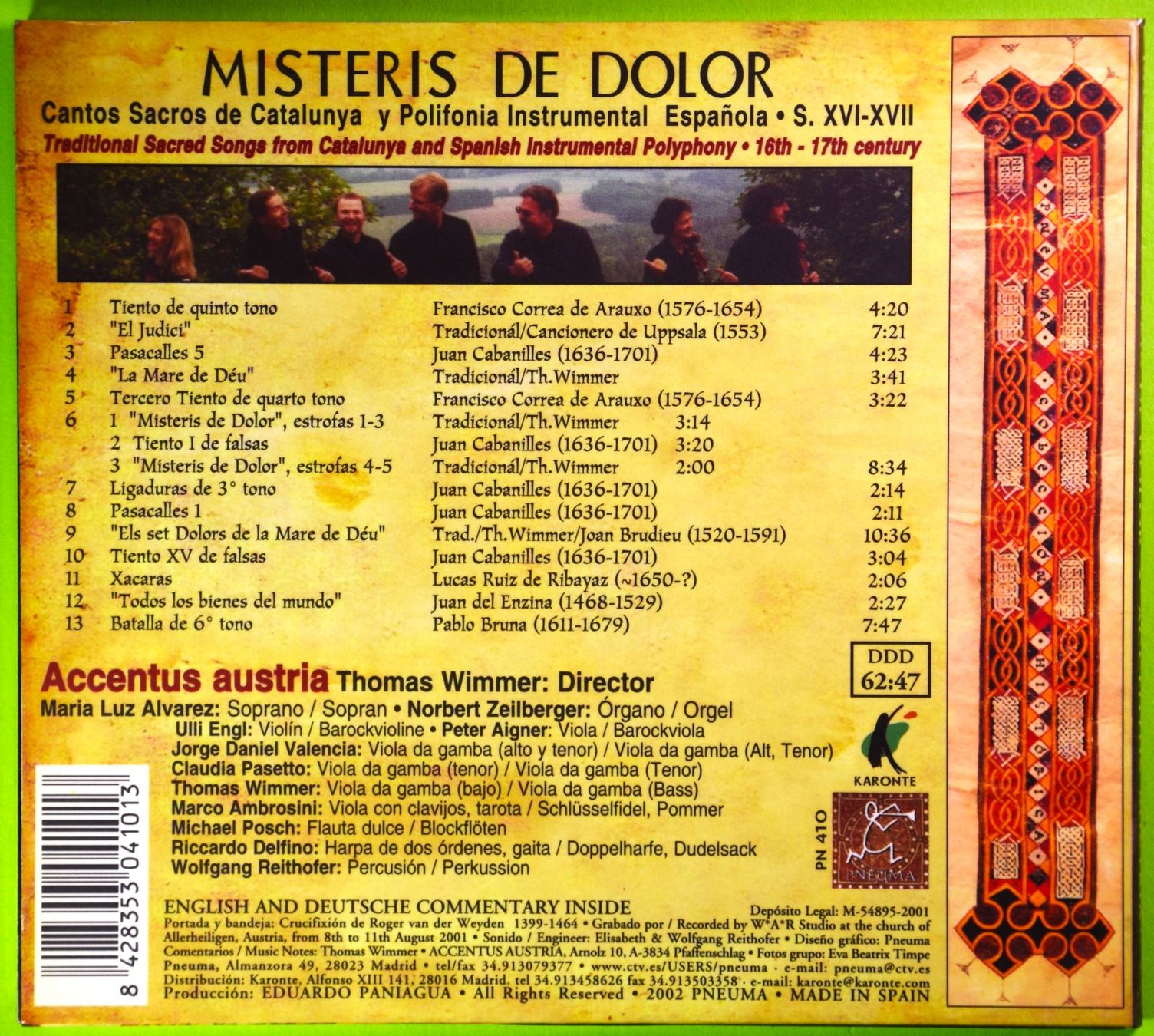 CD: MISTERIS DE DOLOR  /  ACCENTUS AUSTRIA – Nuovo (secondo la descrizione) da Luzern venduto da piro12 1