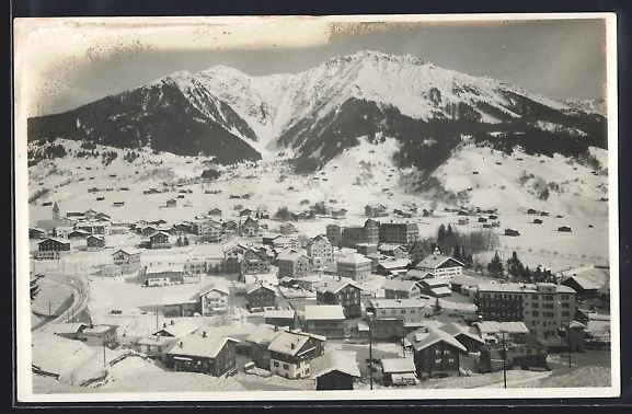 Cartoline postali: Klosters /Graubünden, Totalansicht mit  – Usato da Berlin venduto da bartko-reher