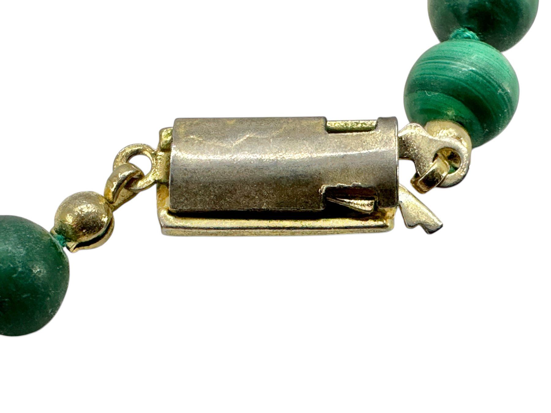 Catenine: Superbe Collier de perles en malachite véritable. L: 67.5 cm – Usato da Morges venduto da DidisLuxeFinds 8