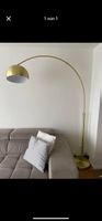 Goldige Stehlampe im Bogen Design - Top Zustand!