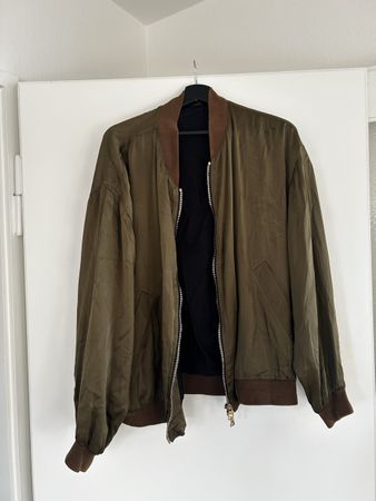 Green Balmain Bomber Jacket