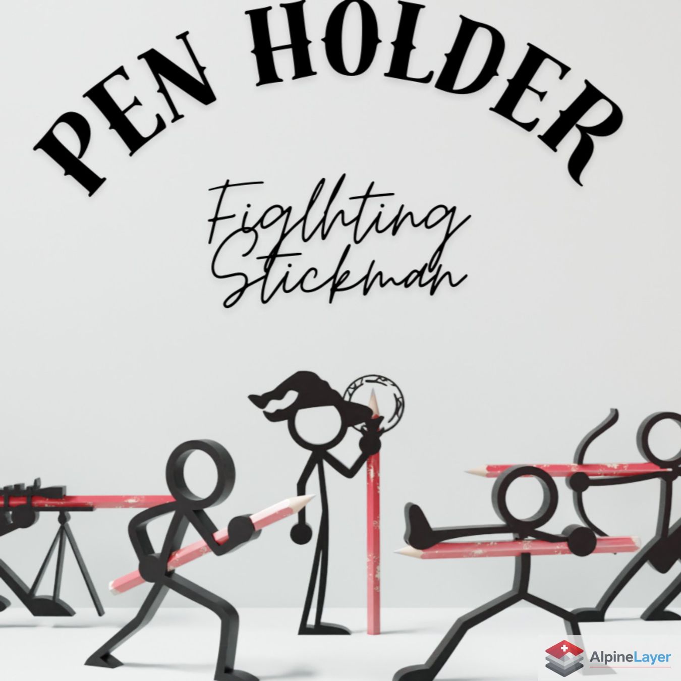 Sonstiges Schreiben & Zeichnen: Stickman Warrior Pen Holder Set – 5 Figures Bundle – Neu (gemäss Beschreibung) aus Losone von AlpineLayer