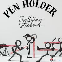Stickman Warrior Pen Holder Set – 5 Figures Bundle