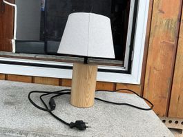 MiCasa Tischlampe Holz/Stoff - CCL-1013T -Top Zustand!
