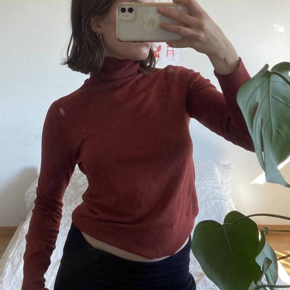 Only Pullover & Sweatshirts: Orange rust colored knitted turtleneck  – Gebraucht aus Spiegel b. Bern von pre1ovedthreads