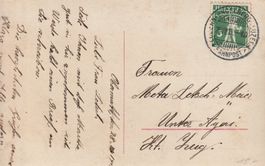 Karte mit Bahnpost-Stempel-Luzern-Engelberg-Luzern-1915