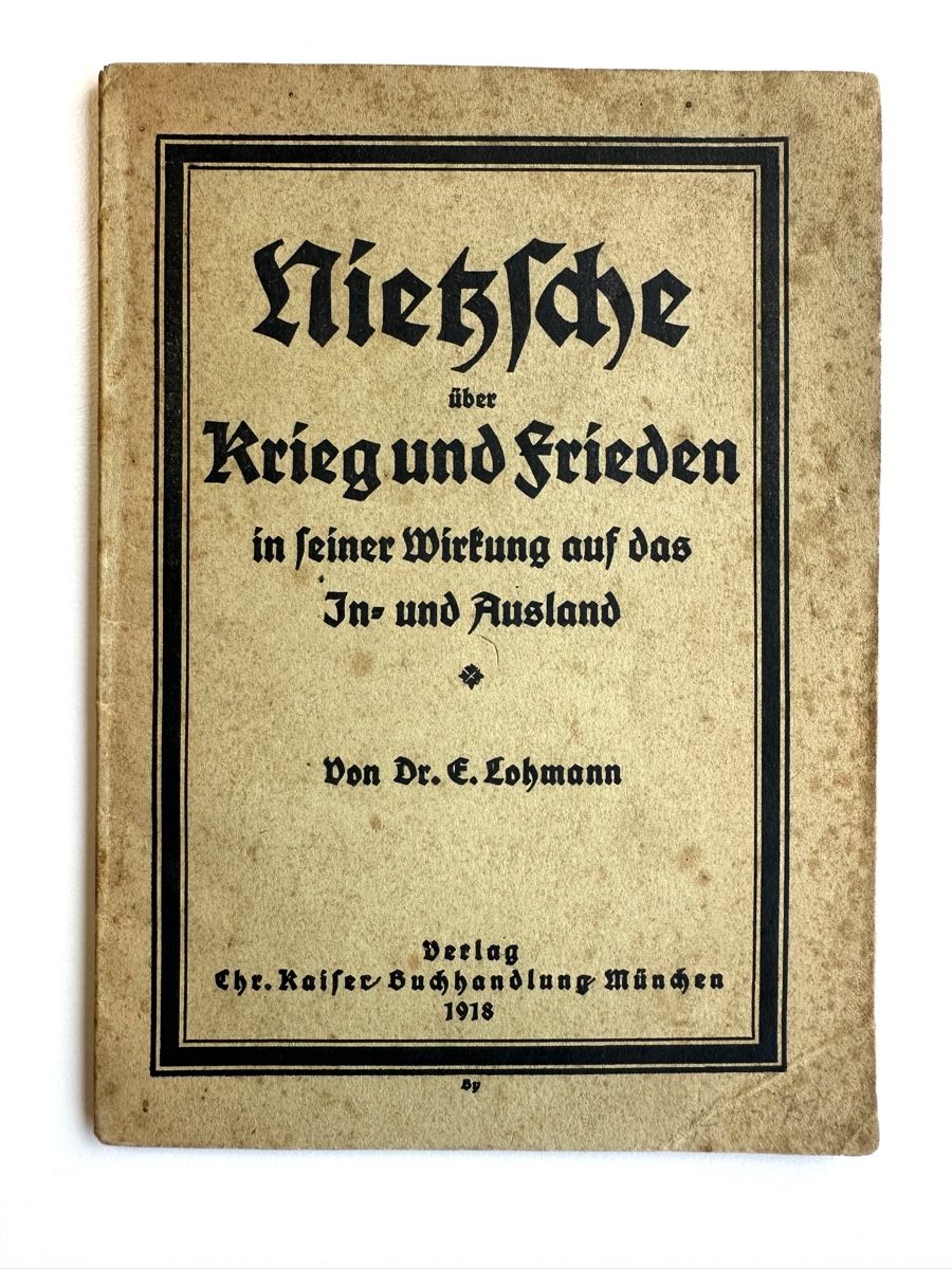 Dokumente: Broschüre Lohmann über Nietzsche – Gebraucht aus zollikon von mme_kwf2