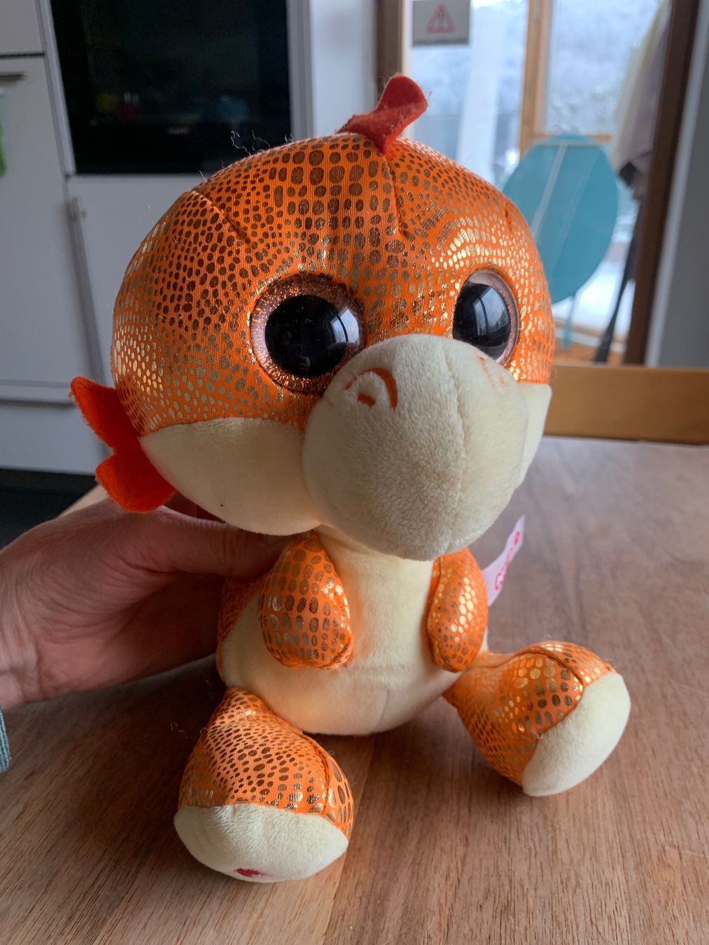 Nici Giocattoli: NICI Drachen orange/gold mit Kulleraugen – Usato da Winterthur venduto da amapola