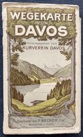 2 Wegekarten von Davos, Kurverein Davos, Top Zustand!
