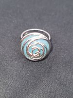 Bague en argent 925 avec pierre bleue