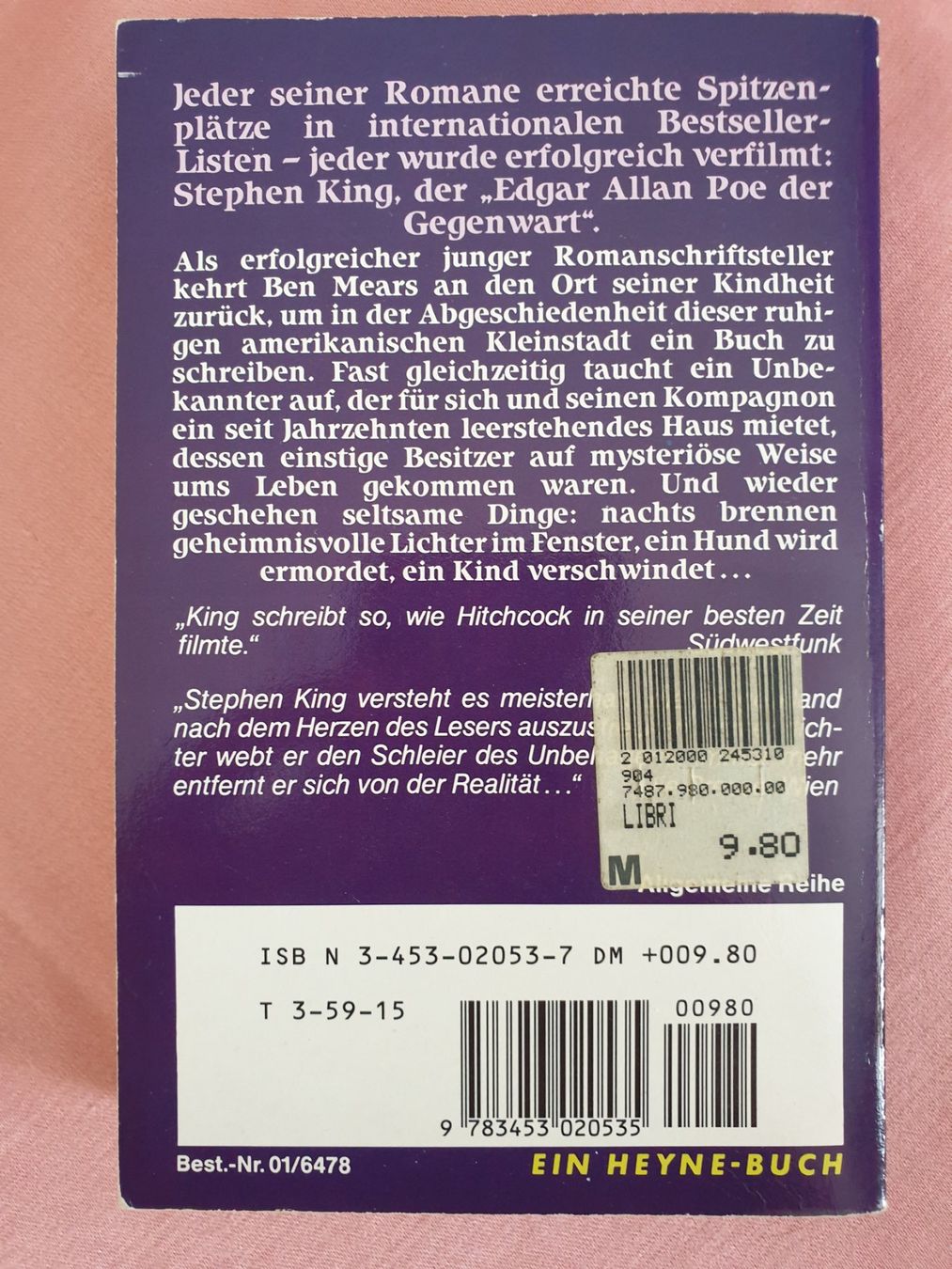 Bücher: Stephen King: Brennen muss Salem – Gebraucht aus Tuggen von Mviola2 1