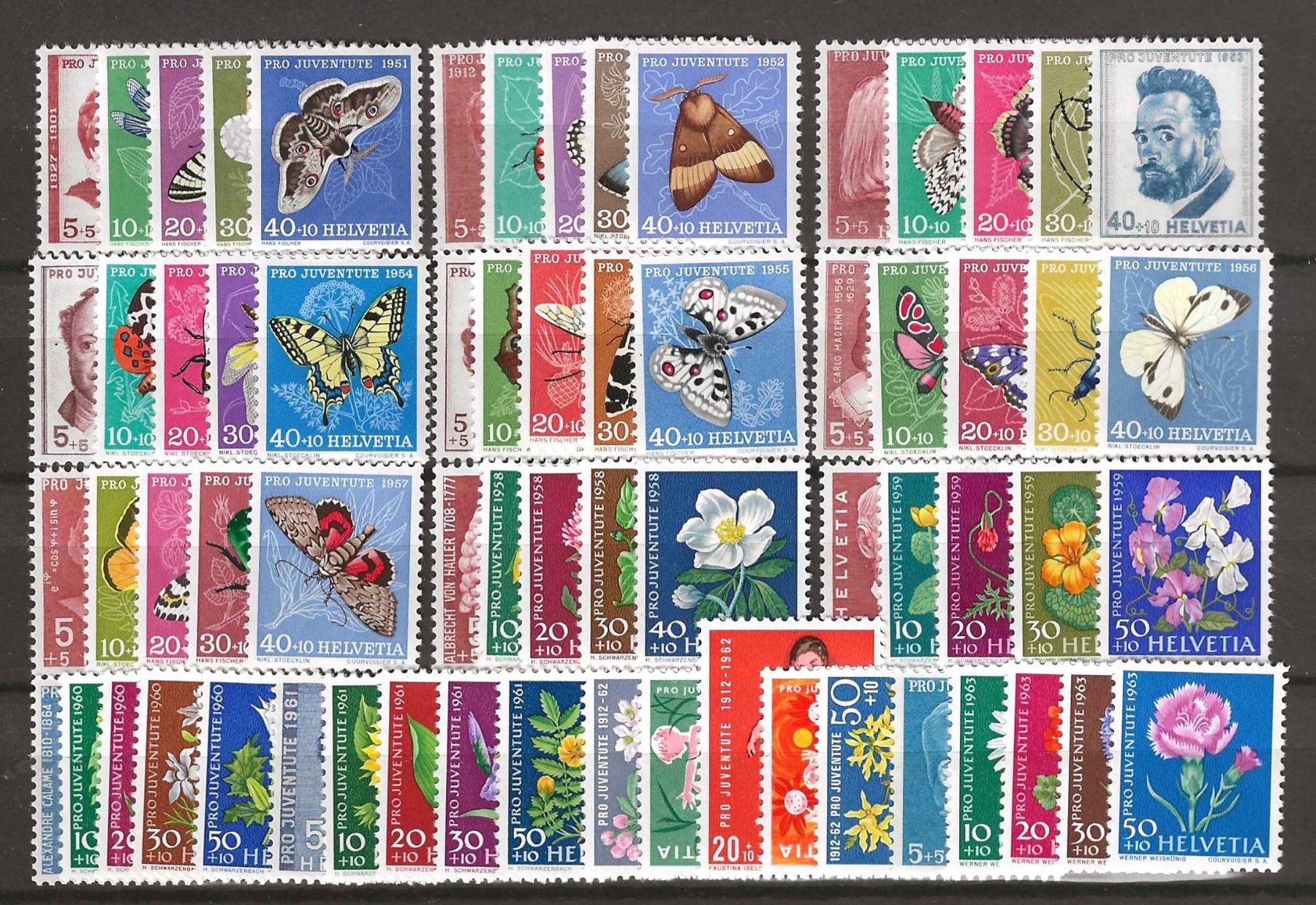 Alle Briefmarken: Pro Juventute Serien 1939 - 1963 postfrisch ** – Neu (gemäss Beschreibung) aus Gümligen von Geniusbuy 1