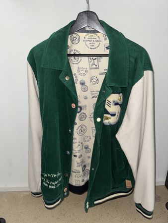 Scotch & Soda Cordjacke Weiss/Grün – neuwertig!