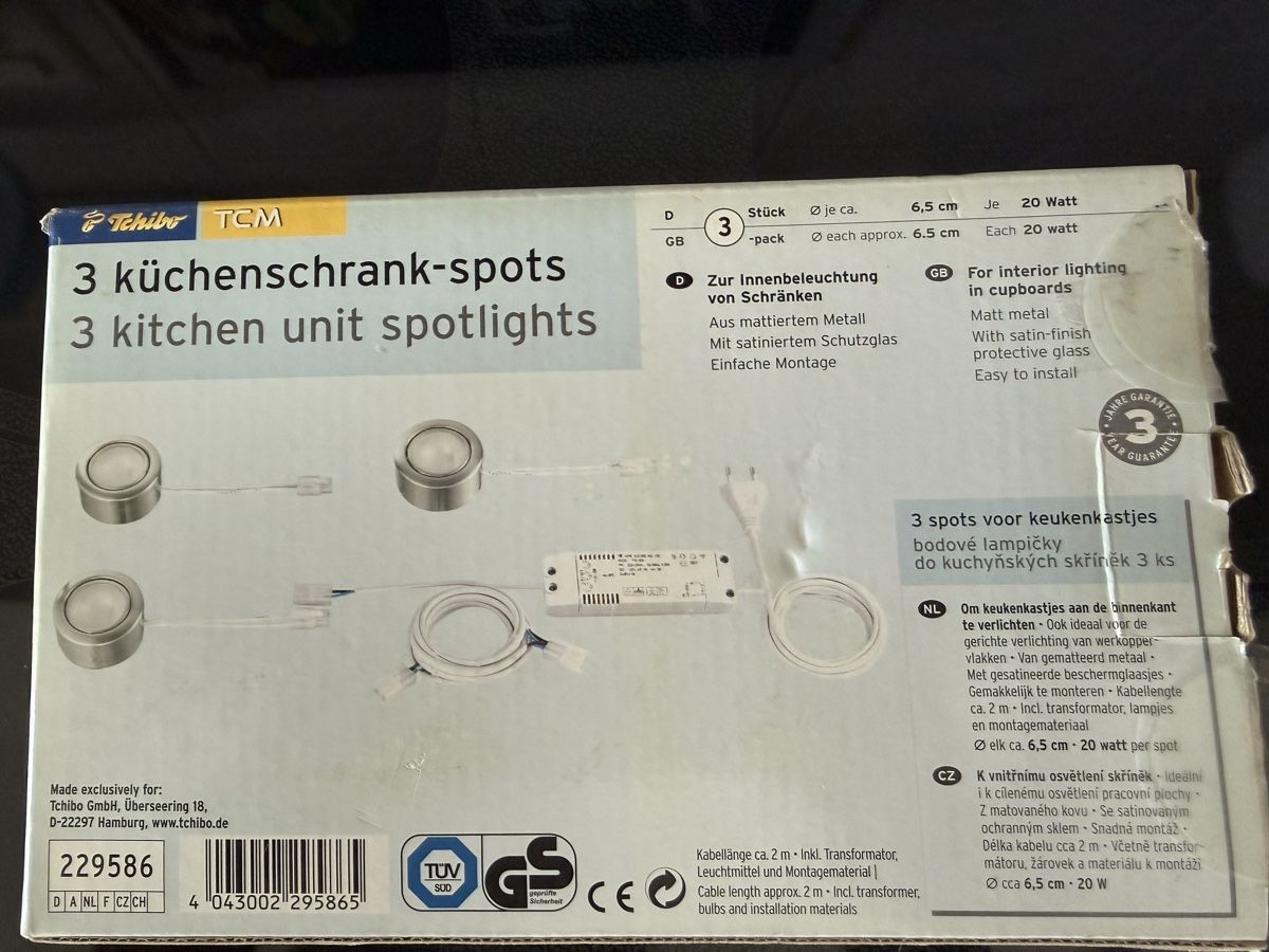 Lampade: 2x3 Kitchen Cabinet Spotlights - Matt Metal, Easy Install - – Nuovo e nell'imballaggio originale da Zürich venduto da DEGU