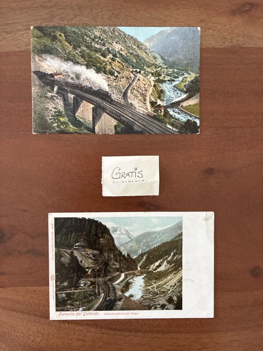 Cartoline postali: 10 Ansichtskarten Schweiz von der Gotthardbahn – Usato da Oftringen venduto da Cla.vD.74 4