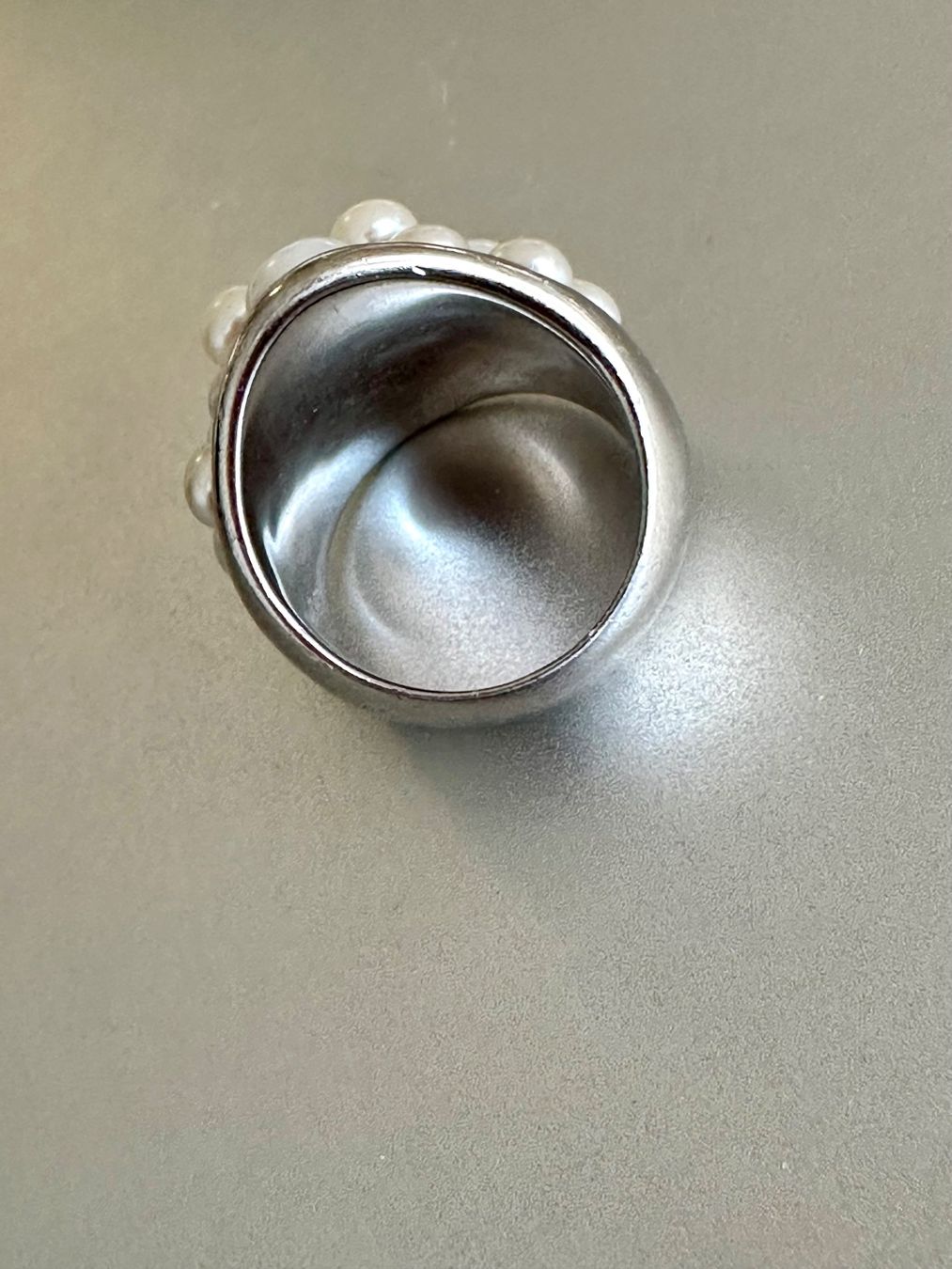 Anelli: Vintage 925er Silber Ring mit echten Perlen: 56-57 – Usato da Onex venduto da Antiqueshow 3