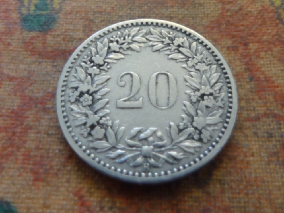 Alle Münzen: 20 Rp. 1883   (C) – Gebraucht aus Romanel-sur-Lausanne von Swift13 1