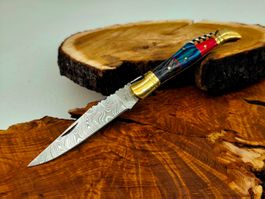 Laguiole Damast Messer Klappmesser echtes Damastmesser