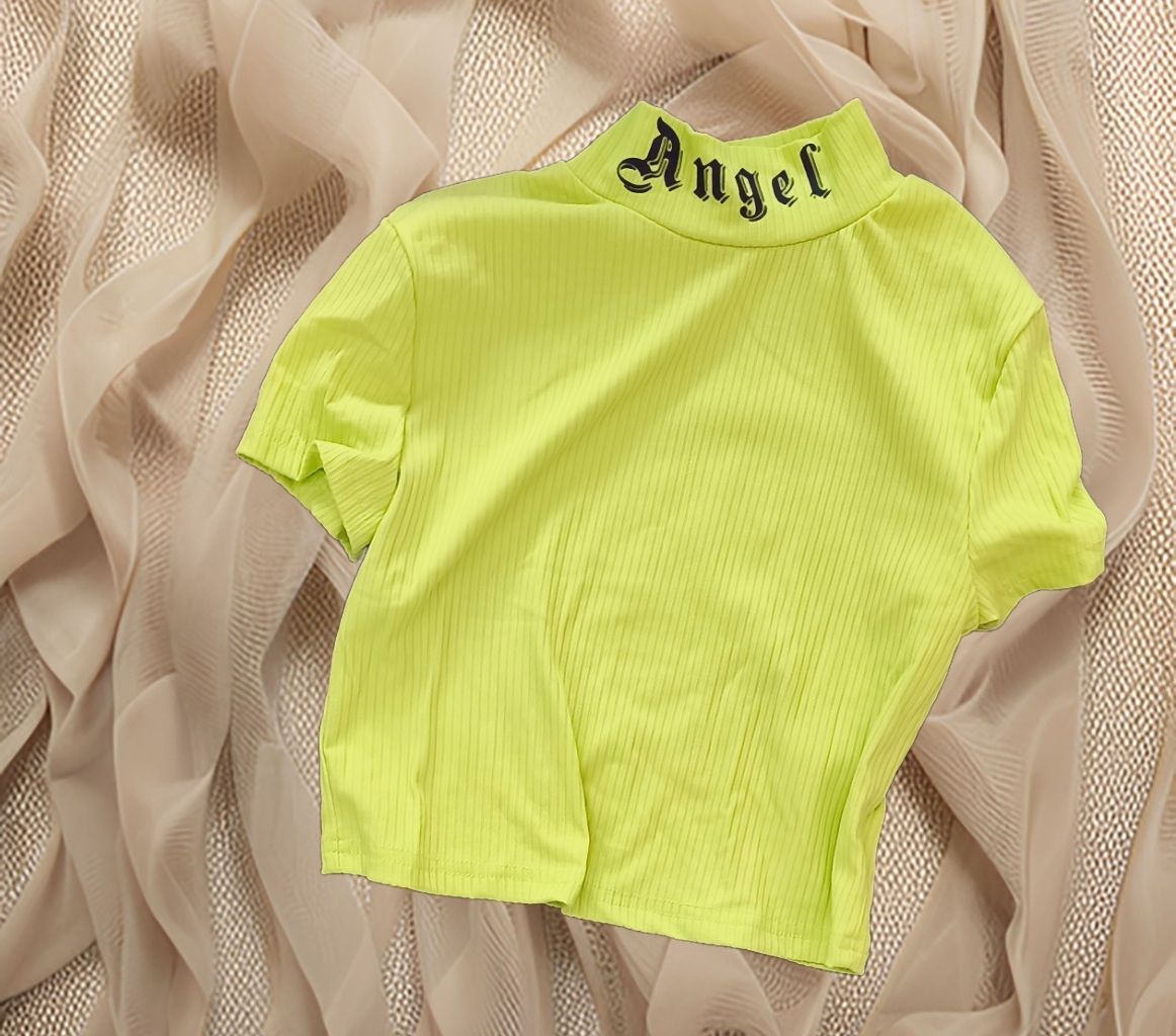 Shein Top: SHEIN Crop Top Angel Neon Grün Gr. S – Nuovo (secondo la descrizione) da Zollikerberg venduto da lily_vet