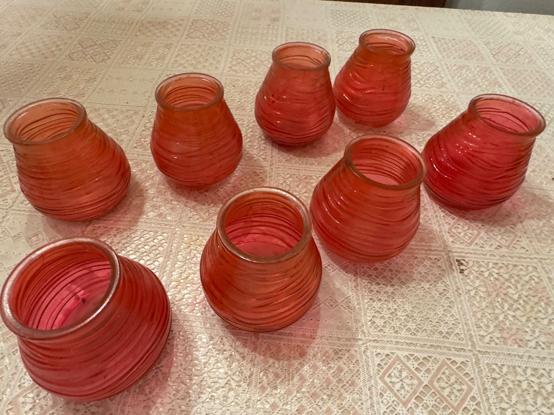 Kerzenständer: 8er Set Windlichter Glas rot gebraucht – Gebraucht aus Winterthur von sportdisco2 9