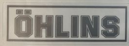 Öhlins Aufkleber Sticker silber 100x30mm transparent