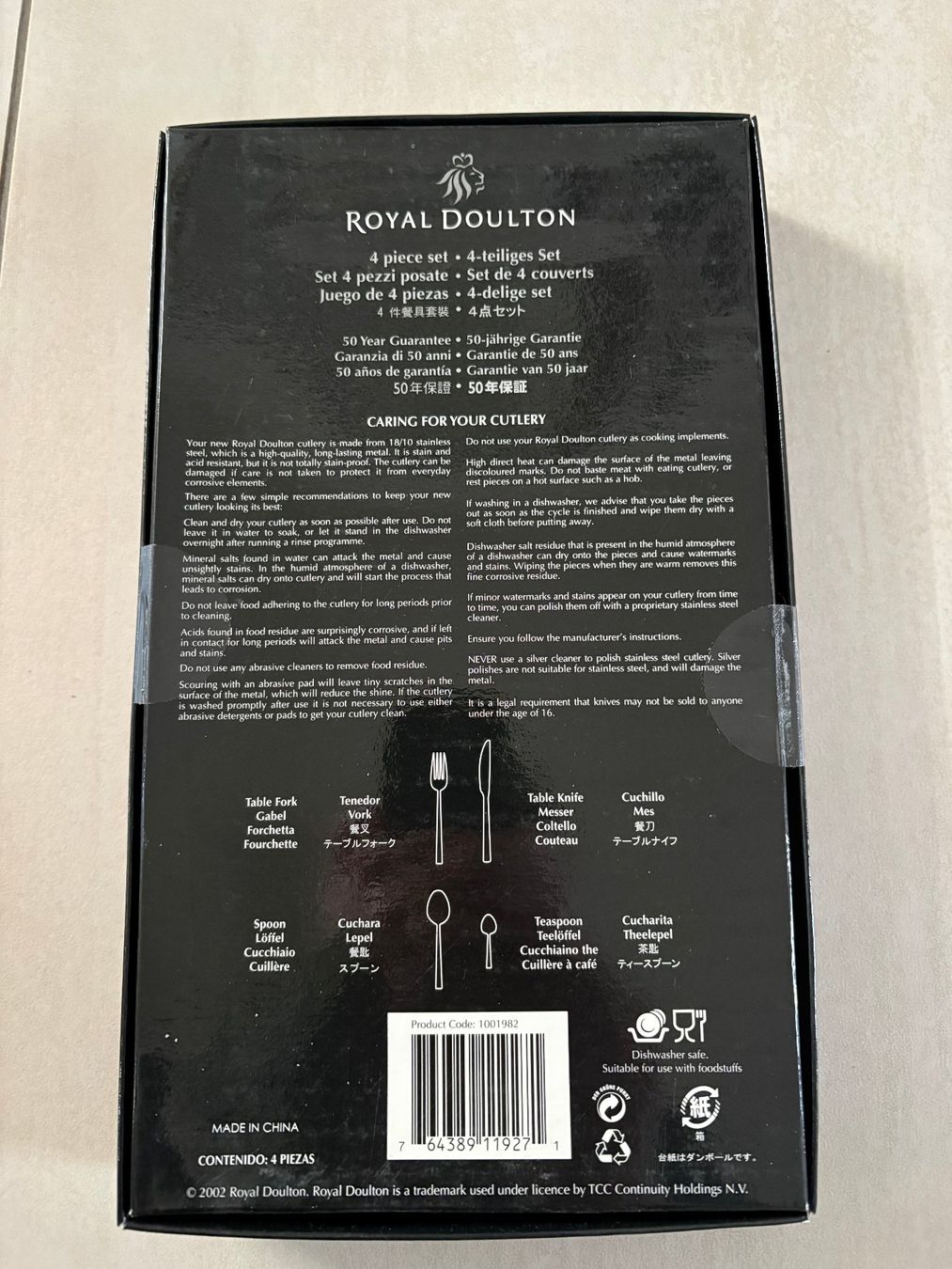 Set di posate: Royal Doulton 4-teiliges Set – Nuovo e nell'imballaggio originale da Itingen venduto da blindfire 1