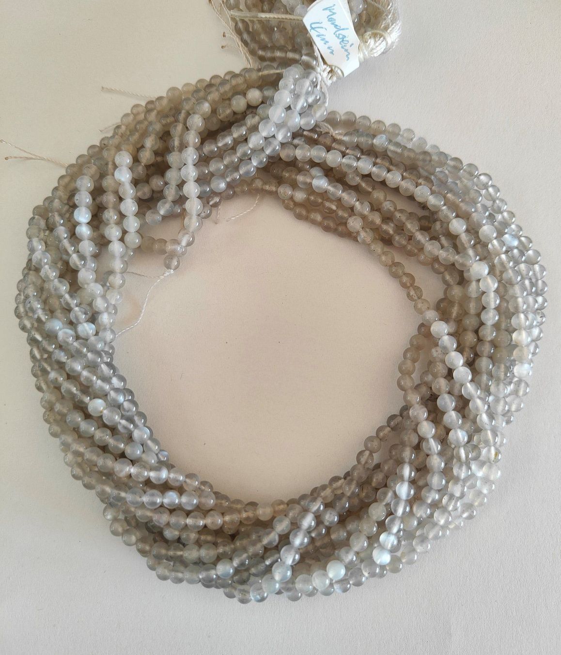 Pietre preziose: Mondstein, Beads 4mm, Strang – Nuovo e nell'imballaggio originale da Rümlang venduto da 21f 3