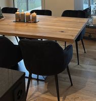 6 Esszimmerstühle Samt Schwarz - Neupreis CHF 505