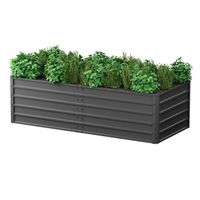 2x verzinktes Stahl-Hochbeet 200×60×35 cm – neu & originalve