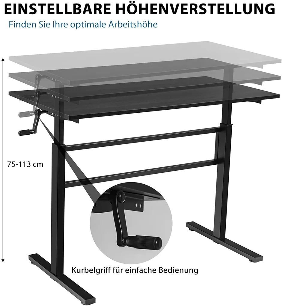 Schreibtische: Schreibtisch Arbeitstisch mit Kurbel – Neu und originalverpackt aus Winterthur von aredo 2