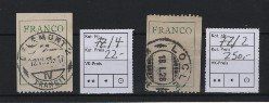 Francozettel Nr. FZ / 4 + FZ / 2 gestempelt schön Kat. 277.-