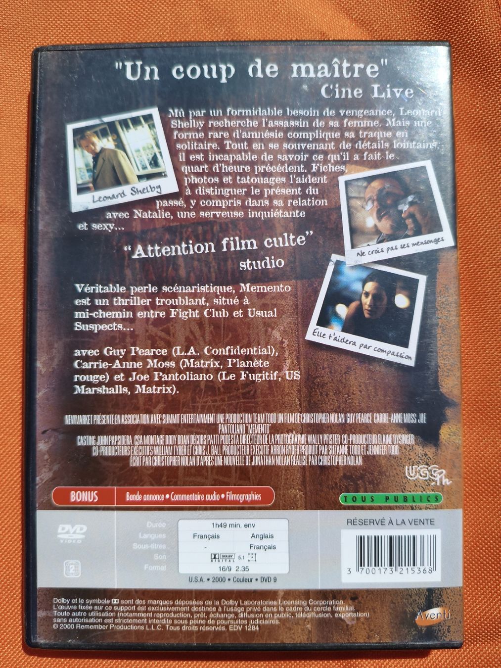 Alle DVDs: Memento – Gebraucht aus Renens VD von kollar7 1