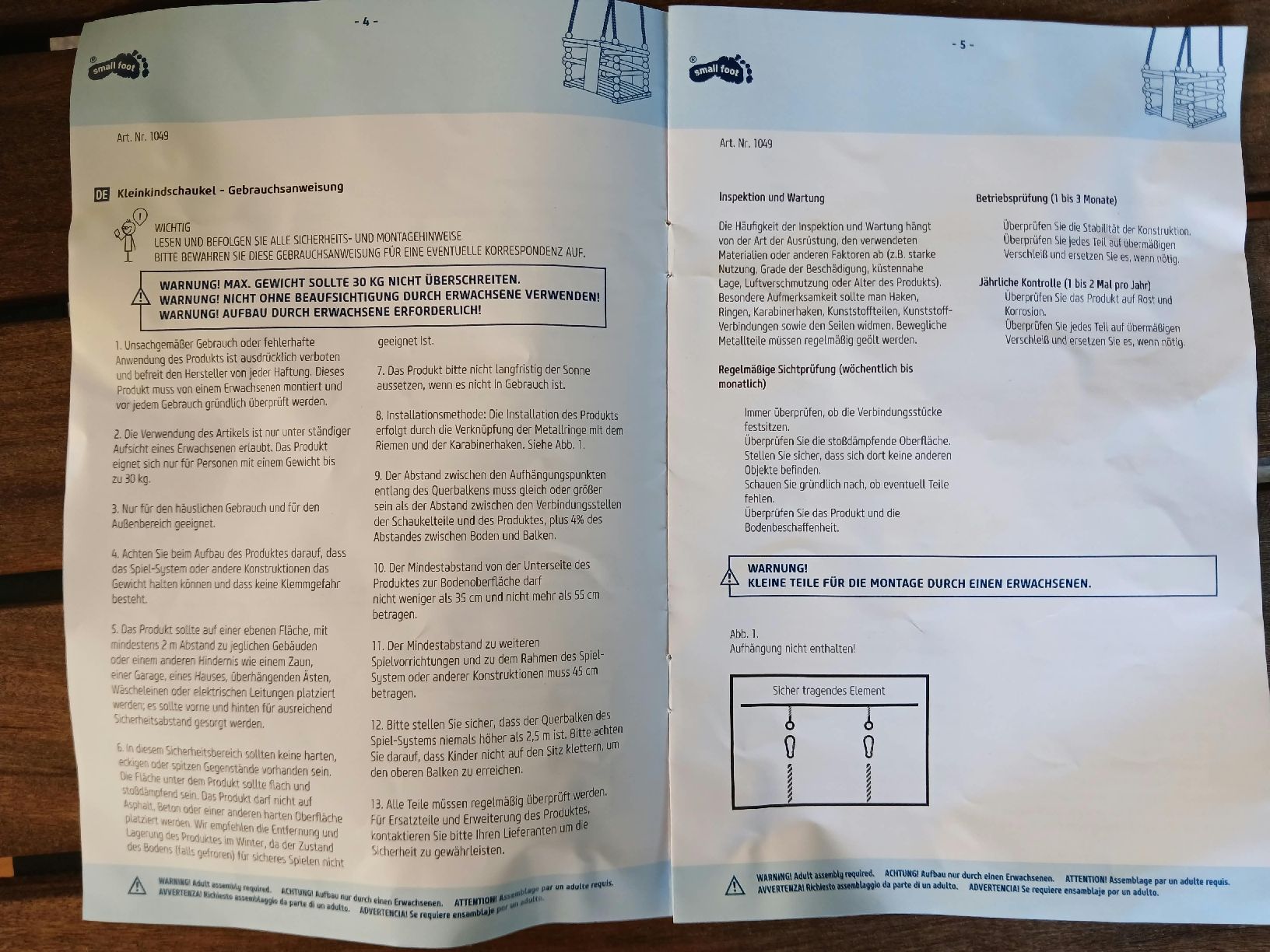 Altre altalene da giardino: Kinderschaukel Holz neu – Nuovo e nell'imballaggio originale da Wald ZH venduto da fra_w7jl 2