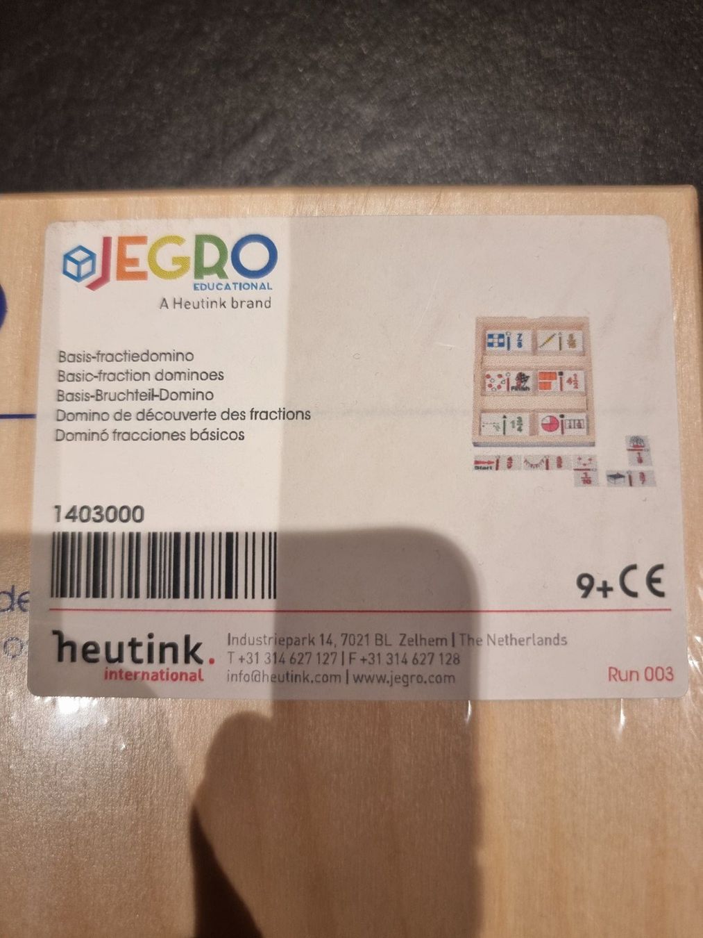 Giochi: Jegro - Bruchteil-Domino – Nuovo e nell'imballaggio originale da Buttikon SZ venduto da Limo180 1