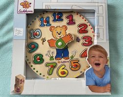 Horloge éducative en bois Eichhorn